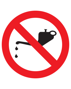 Sticker met pictogram Verboden te smeren