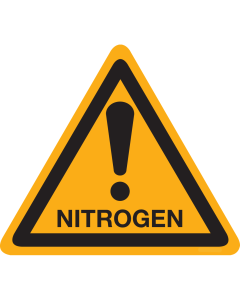 Sticker met pictogram "Waarschuwing Nitrogen"