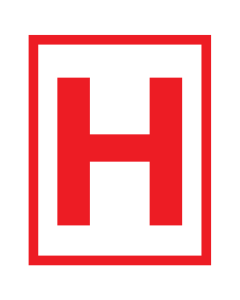 Sticker met pictogram van een ondergrondse brandkraan