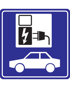 Sticker "Elektrisch oplaadpunt auto"