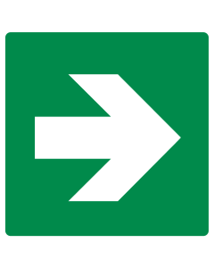 Sticker met pictogram pijl groen ISO 7010