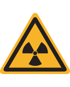 Sticker met pictogram "Waarschuwing Radioactieve Stoffen" - ISO 7010 - W003