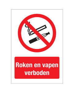 Sticker Roken en Vapen verboden
