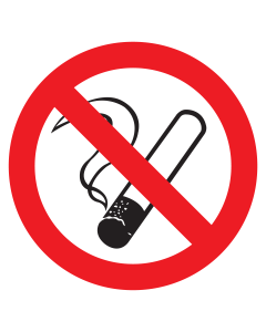 Sticker met pictogram roken verboden