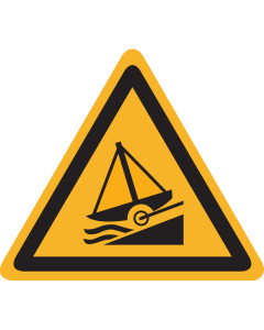 Sticker met pictogram "Scheepshelling" - ISO 7010 - W044