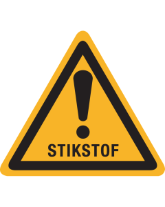 Sticker met pictogram "Waarschuwing Stikstof"