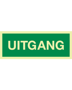 Tekst uitgang (sticker fotoluminescerend)