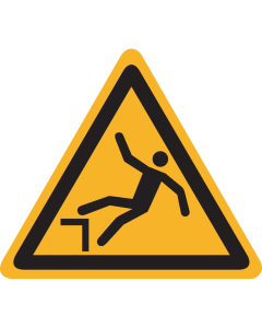 Sticker met pictogram "valgevaar" - ISO 7010 - W008