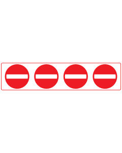 Sticker met verboden richting voor deuren