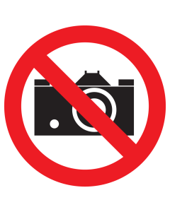 Sticker met pictogram Fotograferen verboden ISO7010 - P029