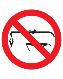 Sticker met pictogram Lassen verboden
