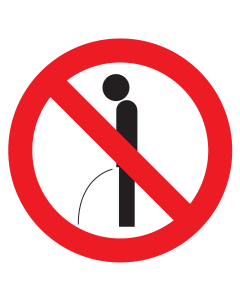 Sticker met pictogram Verboden te plassen