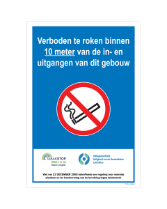 Sticker Rookvrij zone 10 meter