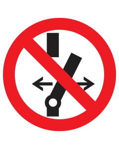 Sticker met pictogram Verboden te schakelen ISO7010 - P031