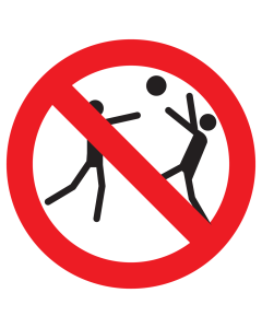 Sticker met pictogram Verboden te spelen