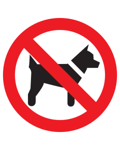 Sticker met pictogram Verboden voor honden ISO7010 - P021
