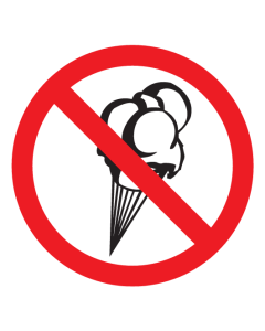 Sticker met pictogram Ijs verboden
