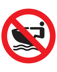 Sticker met pictogram Jetski verboden ISO7010 - P057