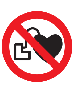 Sticker met pictogram Pacemaker verboden ISO7010 - P007
