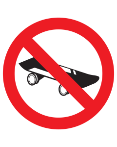 Sticker met pictogram Skateboard verboden