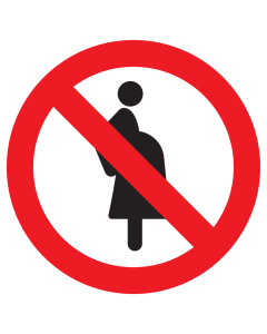 Sticker met pictogram Verboden voor zwangeren ISO7010 - P042