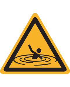 Sticker met pictogram "Waarschuwing Verdrinkingsgevaar"