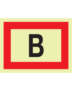 Droge blusleiding (sticker fotoluminescerend)