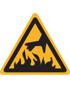 Sticker met pictogram "Waarschuwing Vuur - Vlammen"