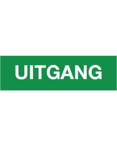 Opaal sticker met tekst uitgang