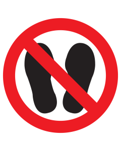 Greenline UV sticker met pictogram Betreden van de ruimte verboden ISO7010 - P024