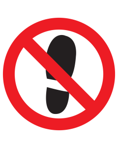 Greenline UV sticker met pictogram Ruimte betreden verboden