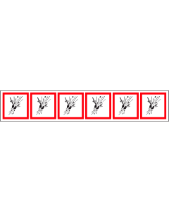 Verpakkingstape op rol met pictogram "Explosieve Stoffen" - GHS 01