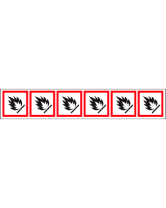 Verpakkingstape op rol met pictogram "Ontvlambare Stoffen" - GHS 02