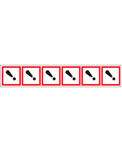 Verpakkingstape op rol met pictogram "Gevaarlijke, schadelijke en irriterende stoffen" - GHS07