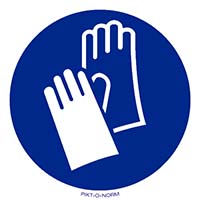 Pictogram handschoenen verplicht volgens ISO 7010
