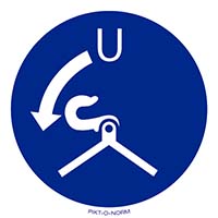 Pictogram vallen losmaken volgens ISO 7010