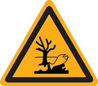 Pictogram waarschuwing milieugevaarlijke stoffen volgens ISO 7010