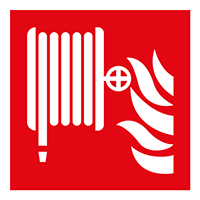 Pictogram brandslanghaspel volgens ISO 7010